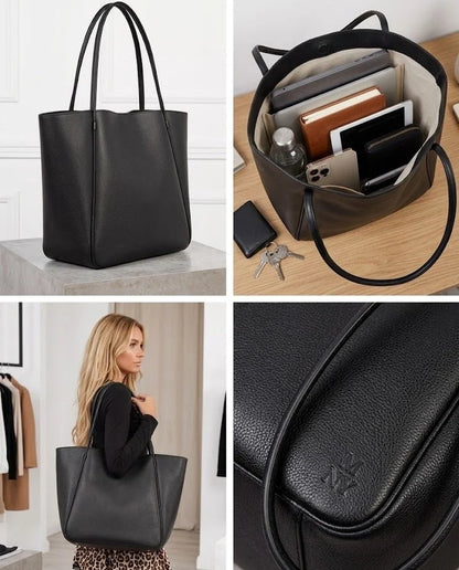 Classic Leather Tote Bag for Women