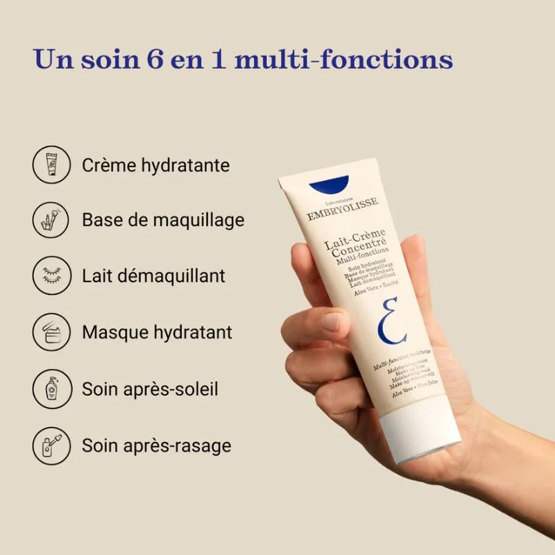 Embryolisse Lait-Crème Concentré Multi-Function Moisturizing Cream | 6-in-1 Hydrating & Nourishing Cream | Makeup Base, Cleanser & Face Mask | For All Skin Types